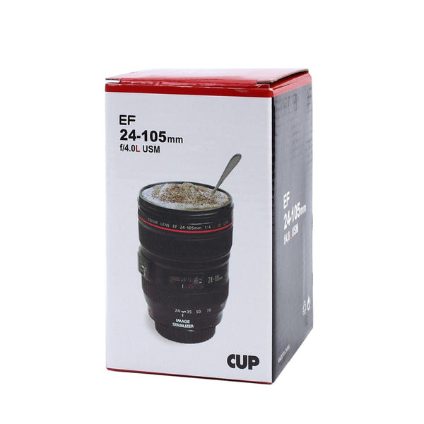 Camera Lens Milk Coffee  Travel Mug